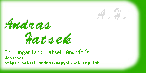 andras hatsek business card